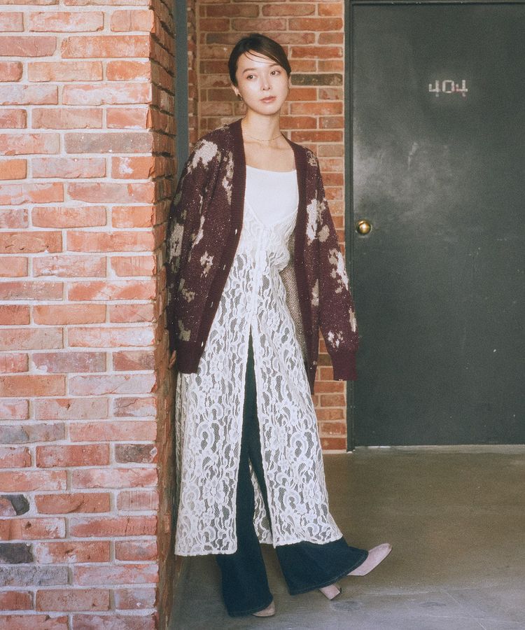 earth music&ecology「起毛レースレイヤードキャミワンピース」|ワンピース|