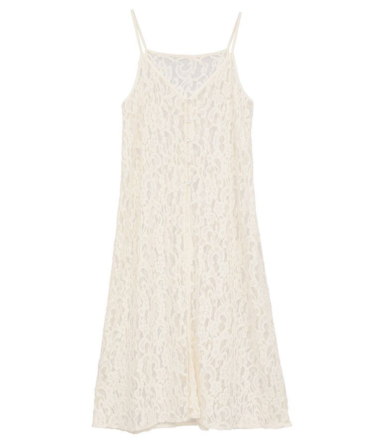 earth music&ecology「起毛レースレイヤードキャミワンピース」|ワンピース|
