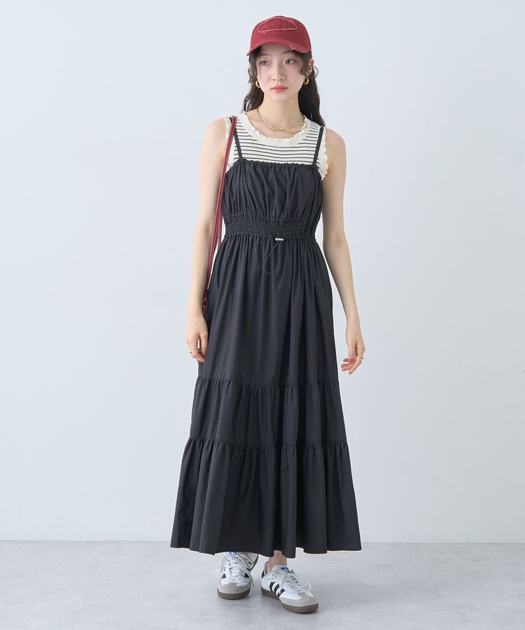 earth music&ecology「ドロストシャーリングキャミワンピース」|ワンピース|