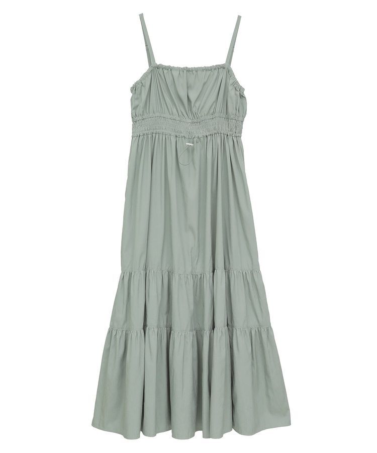 earth music&ecology「ドロストシャーリングキャミワンピース」|ワンピース|