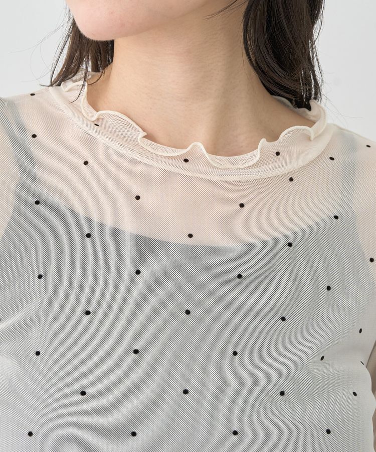 earth music&ecology「フロッキードットメロープルオーバー」|Tシャツ・カットソー|