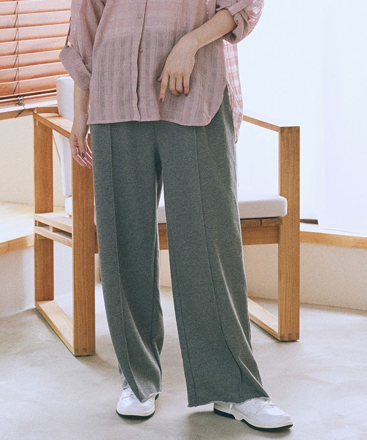 earth music&ecology「センターシームタックスウェットパンツ」|その他|Charcoal Gray