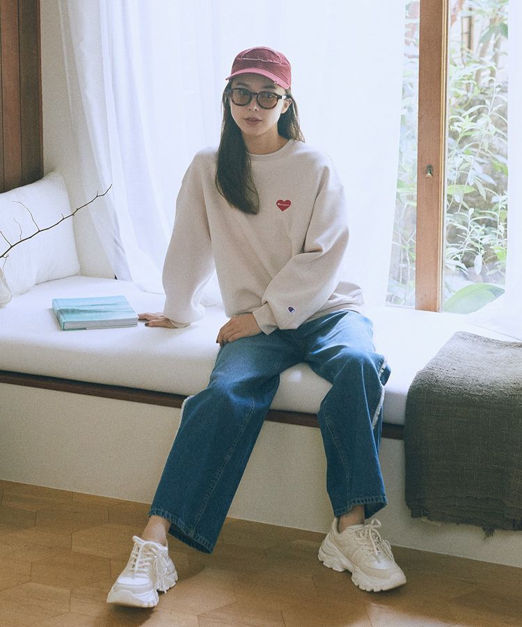 earth music&ecology「Chaｍpion&times;emaeポンチハートスウェット」|スウェット・ジャージ|