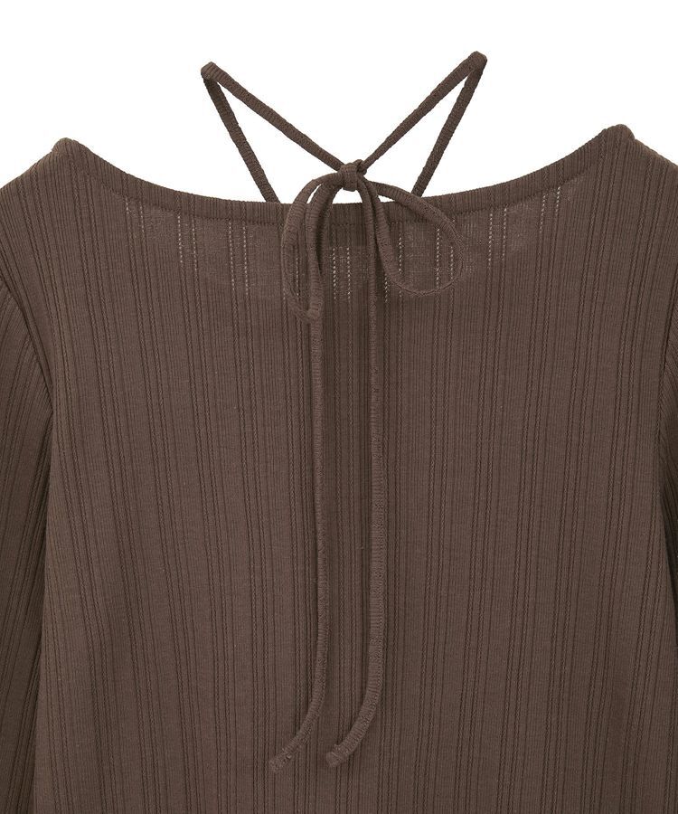 earth music&ecology「チェーンリブホルターネックプルオーバー」|Tシャツ・カットソー|