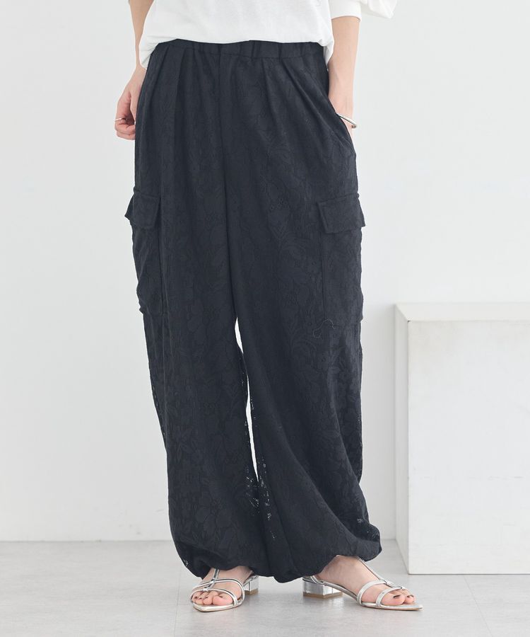 earth music&ecology「総レースカーゴパンツ」|その他|Black