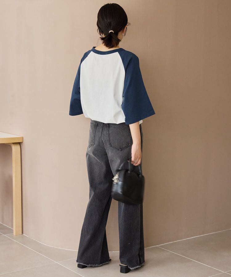 AMERICAN HOLIC「ラグラン配色7分袖プルオーバー」|Tシャツ・カットソー|