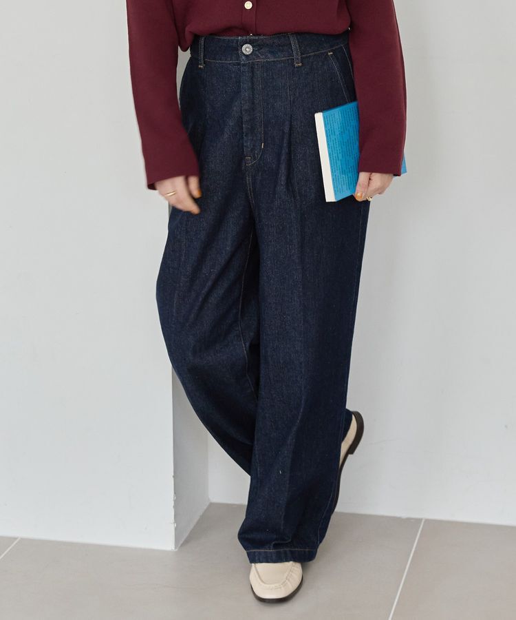 AMERICAN HOLIC「タックワイドデニム」|デニム|One Wash