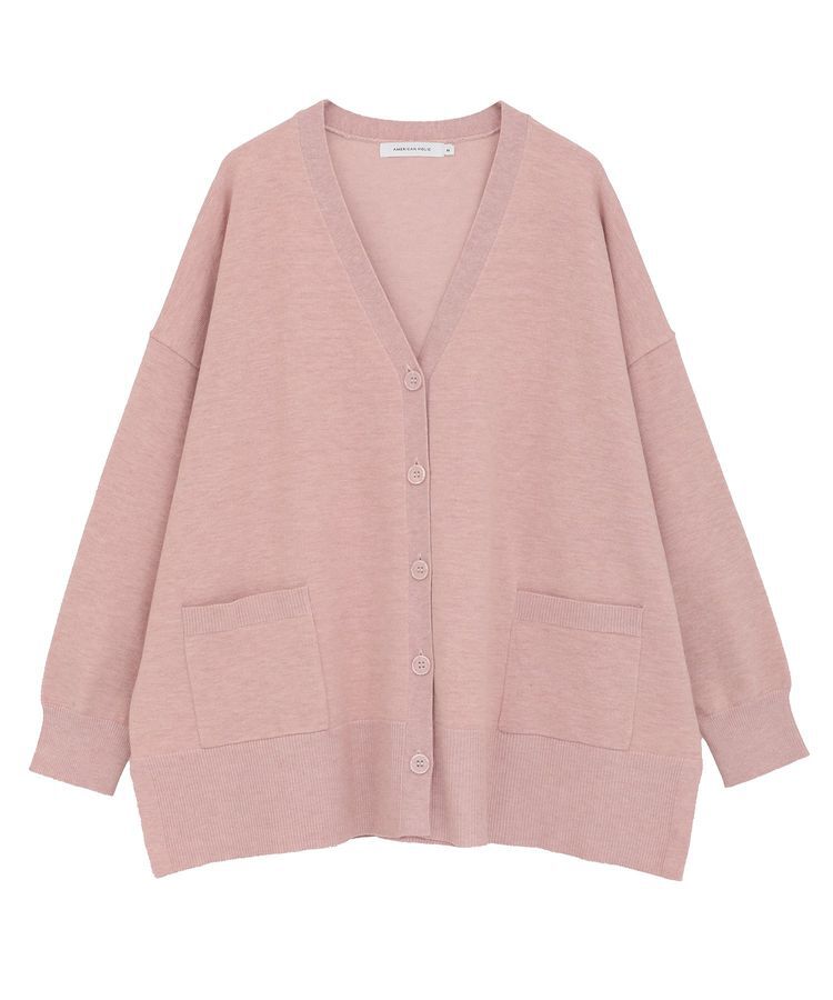 AMERICAN HOLIC「バイパチVネックルーズカーディガン＜静電気軽減＞」|カーディガン|