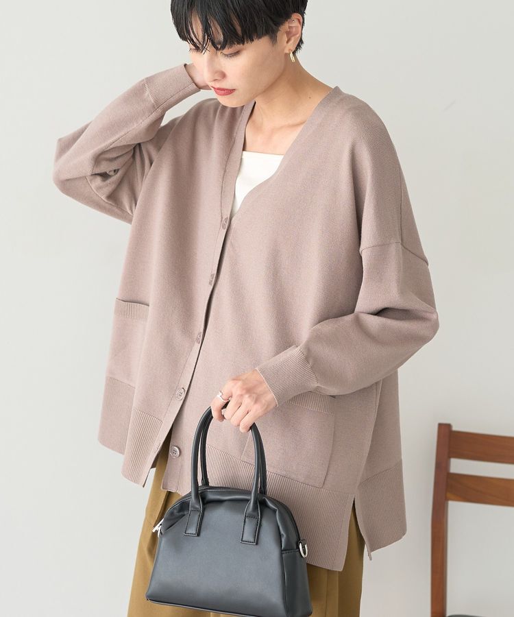 AMERICAN HOLIC「バイパチVネックルーズカーディガン＜静電気軽減＞」|カーディガン|