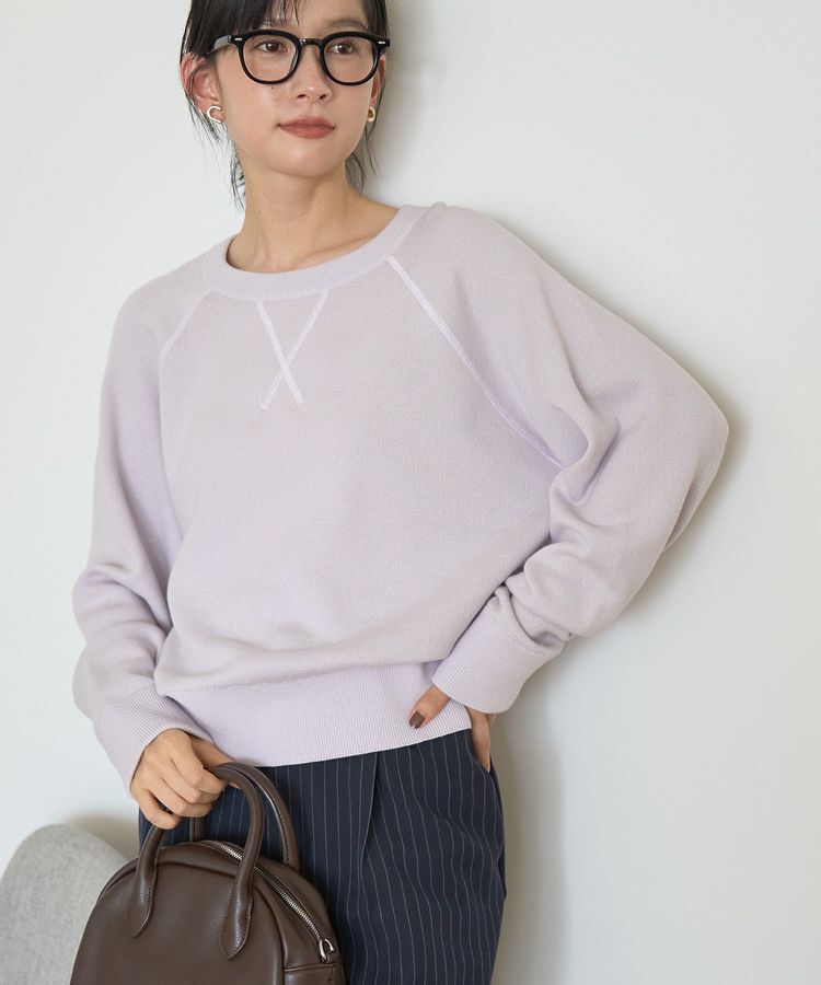 AMERICAN HOLIC「ソフトコットンスウェットライクニットトップス」|ニット・セーター|