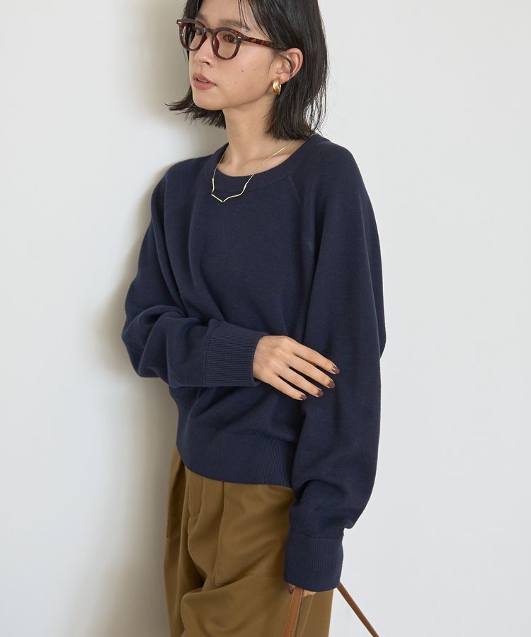 AMERICAN HOLIC「ソフトコットンスウェットライクニットトップス」|ニット・セーター|