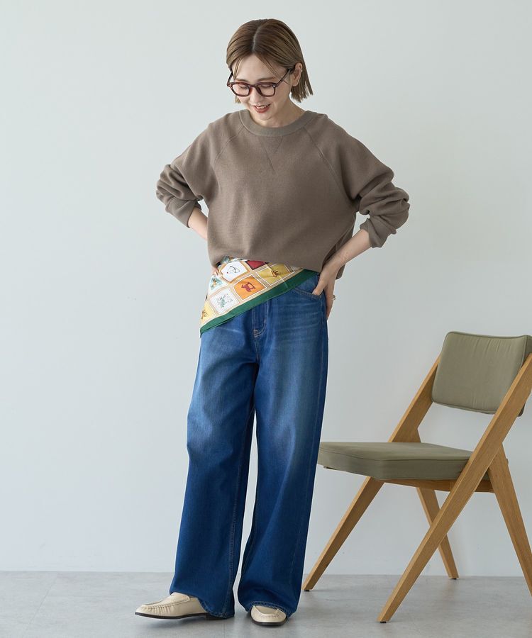 AMERICAN HOLIC「ソフトコットンスウェットライクニットトップス」|ニット・セーター|