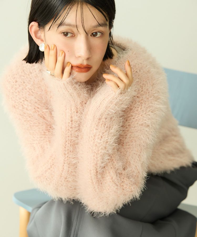 AMERICAN HOLIC「シャギーニットクルーネックカーディガン」|カーディガン|