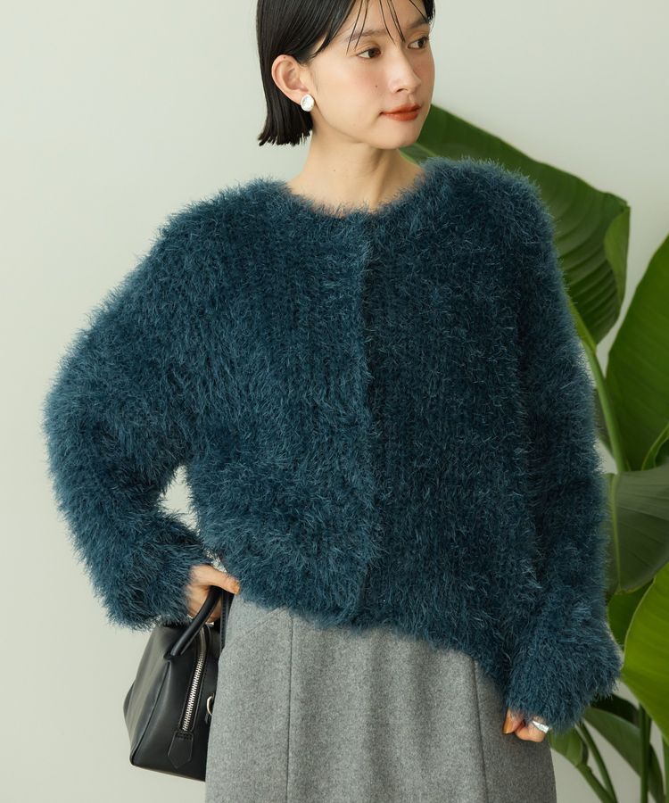 AMERICAN HOLIC「シャギーニットクルーネックカーディガン」|カーディガン|