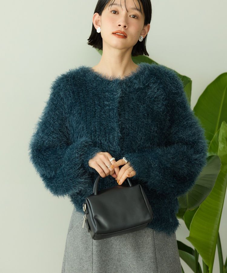 AMERICAN HOLIC「シャギーニットクルーネックカーディガン」|カーディガン|