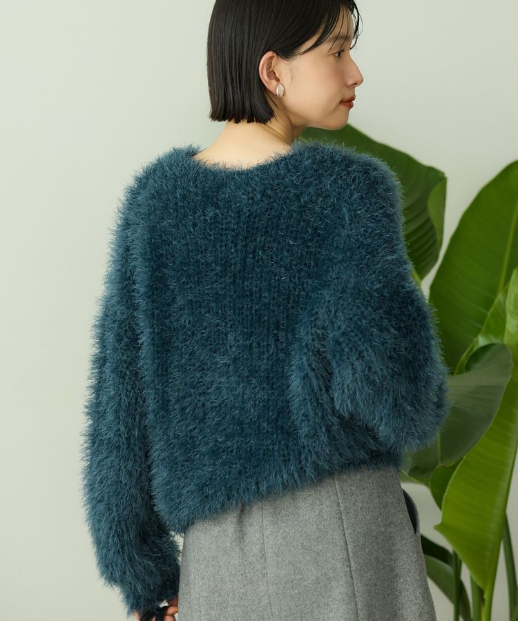 AMERICAN HOLIC「シャギーニットクルーネックカーディガン」|カーディガン|