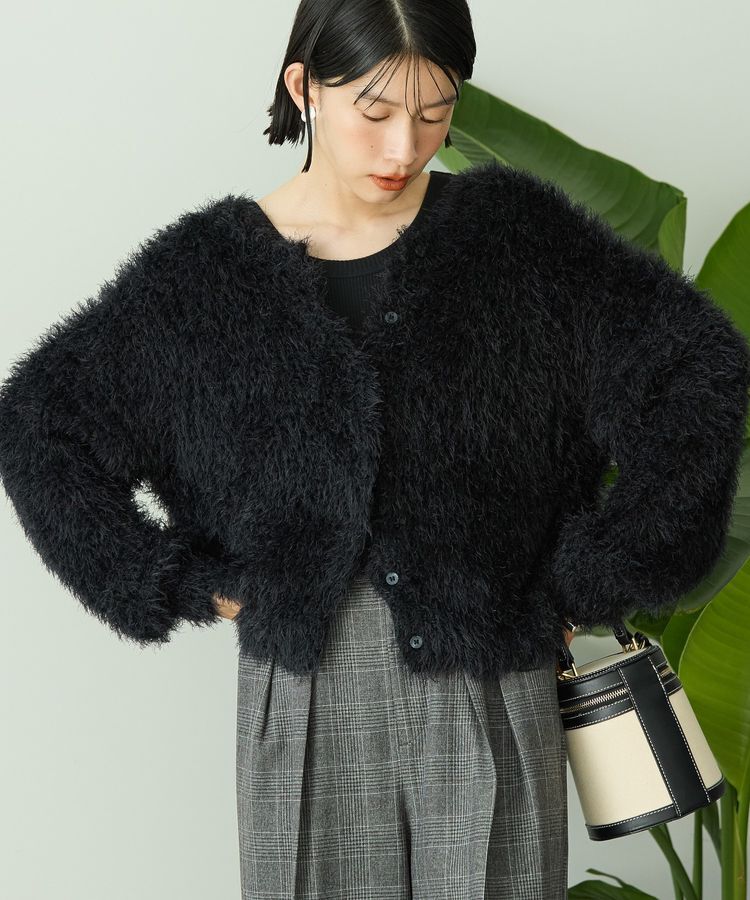 AMERICAN HOLIC「シャギーニットクルーネックカーディガン」|カーディガン|