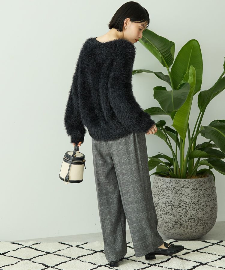 AMERICAN HOLIC「シャギーニットクルーネックカーディガン」|カーディガン|