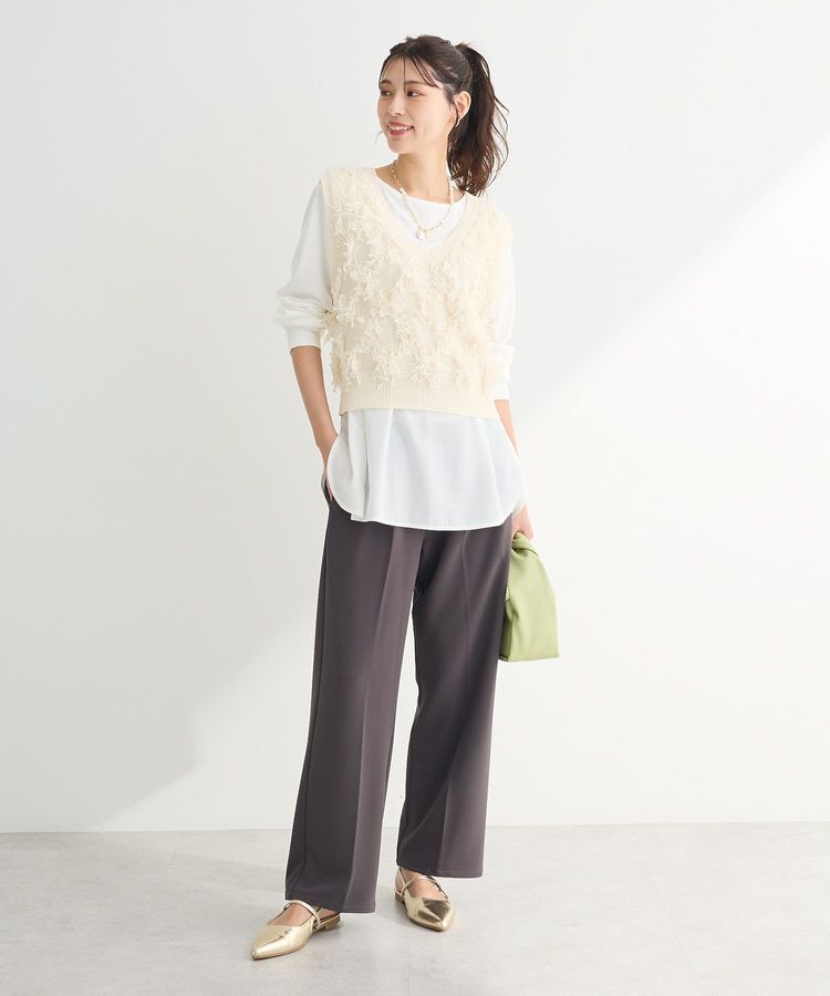 Green Parks「フリンジニットベスト」|ベスト・ジレ|