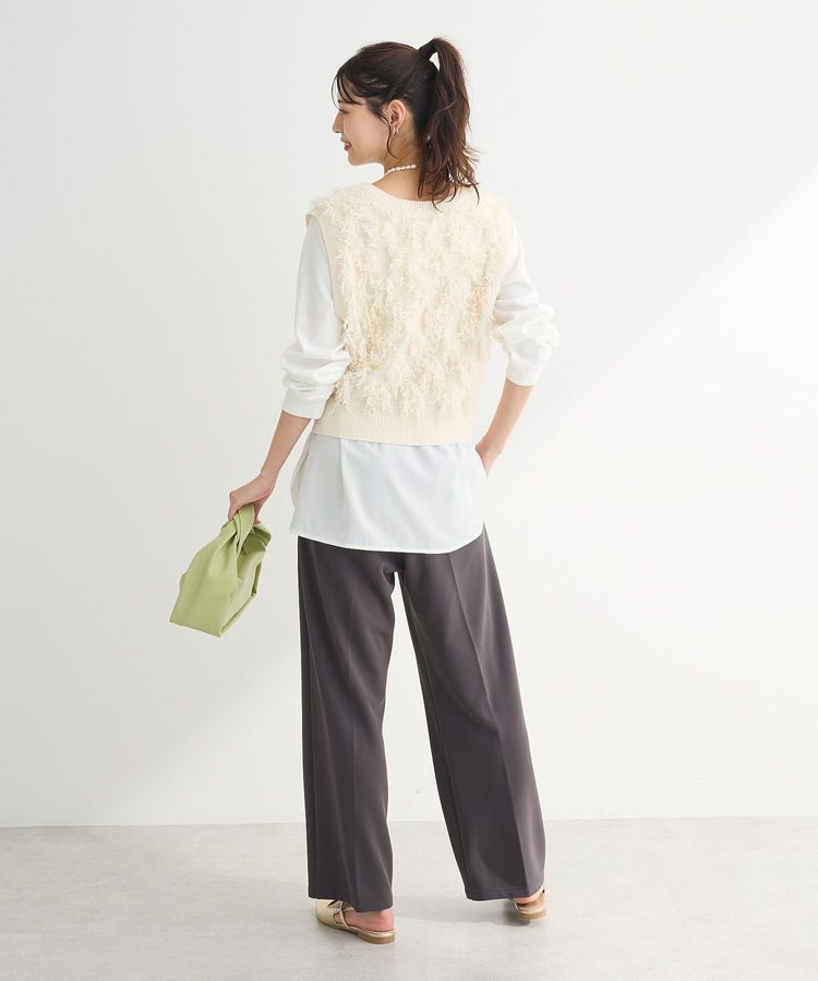 Green Parks「フリンジニットベスト」|ベスト・ジレ|