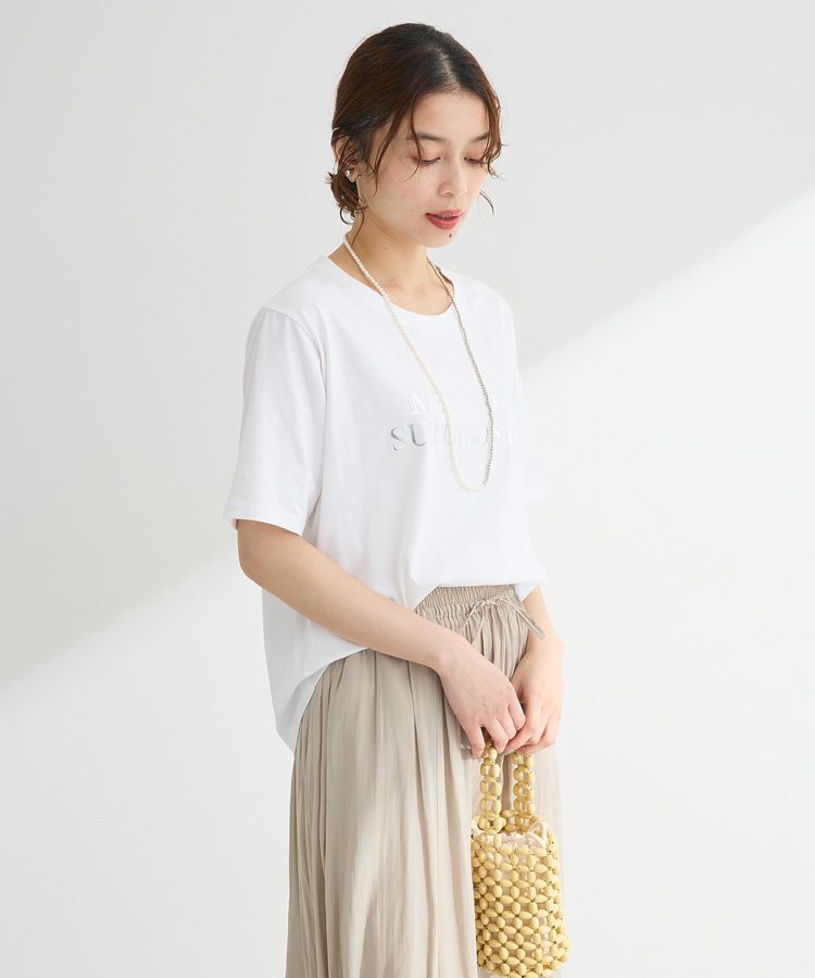 Green Parks「箔プリントフェミニンロゴTシャツ」|Tシャツ・カットソー|