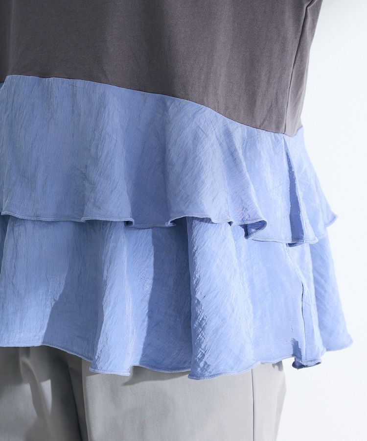 Green Parks「サテンティアードドッキングプルオーバー」|Tシャツ・カットソー|