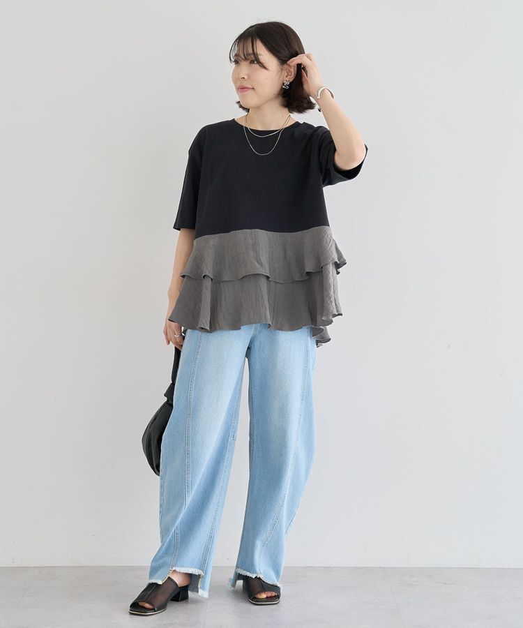 Green Parks「サテンティアードドッキングプルオーバー」|Tシャツ・カットソー|