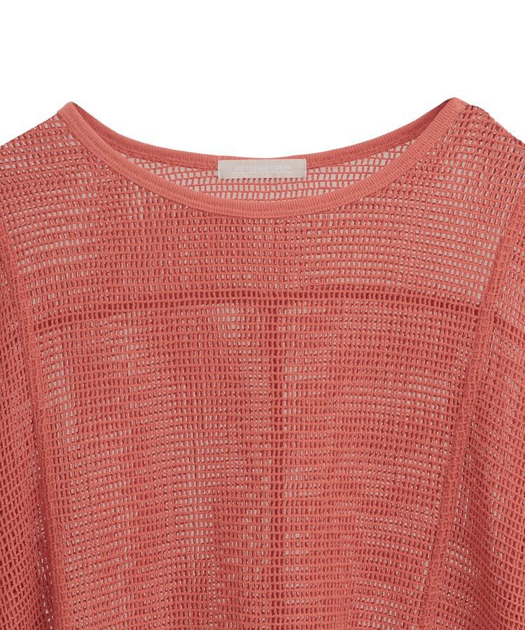 armonia「七分袖コットンメッシュラグラントップス」|Tシャツ・カットソー|