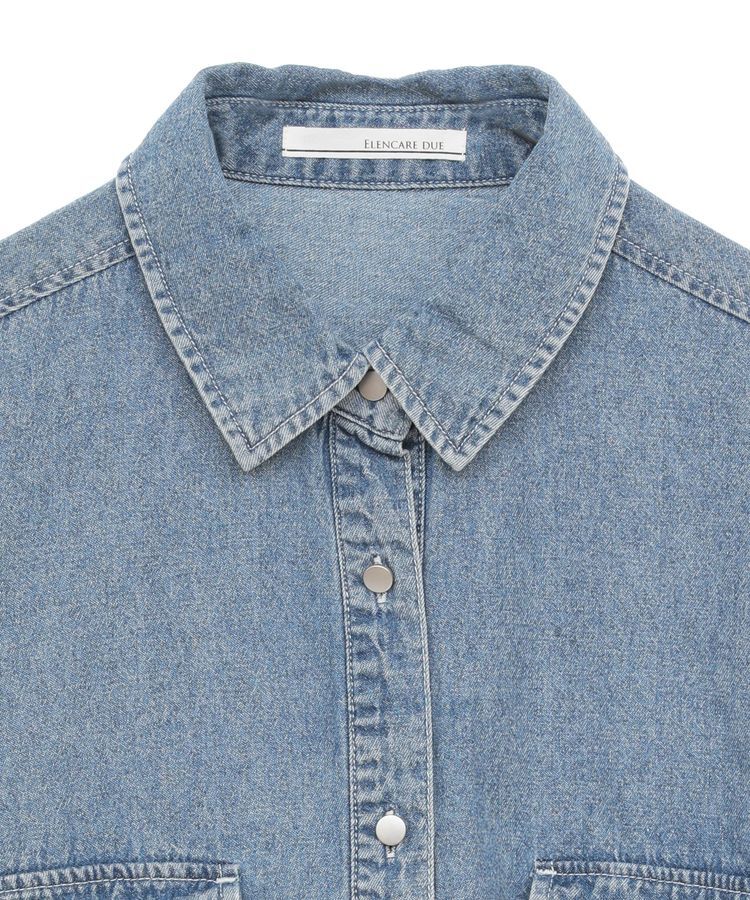 Green Parks「・ELENCARE DUE デニムショートシャツ」|シャツ・ブラウス|