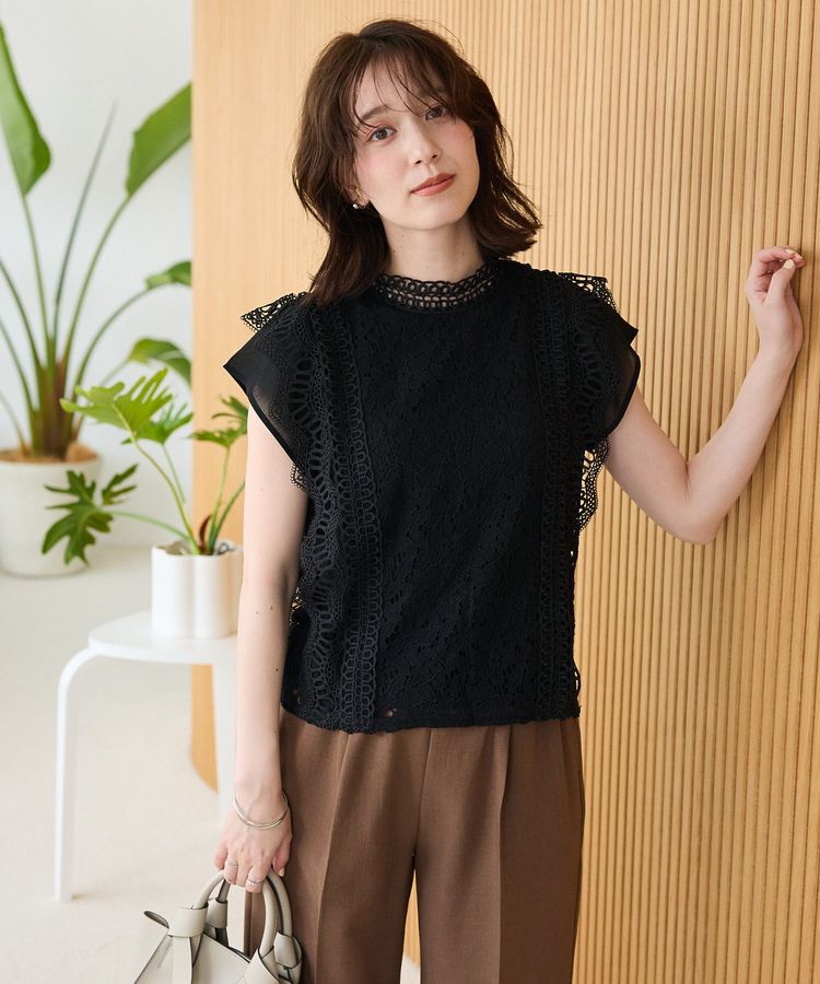 Green Parks「・Petit Fleur フレンチレーシーブラウス」|シャツ・ブラウス|