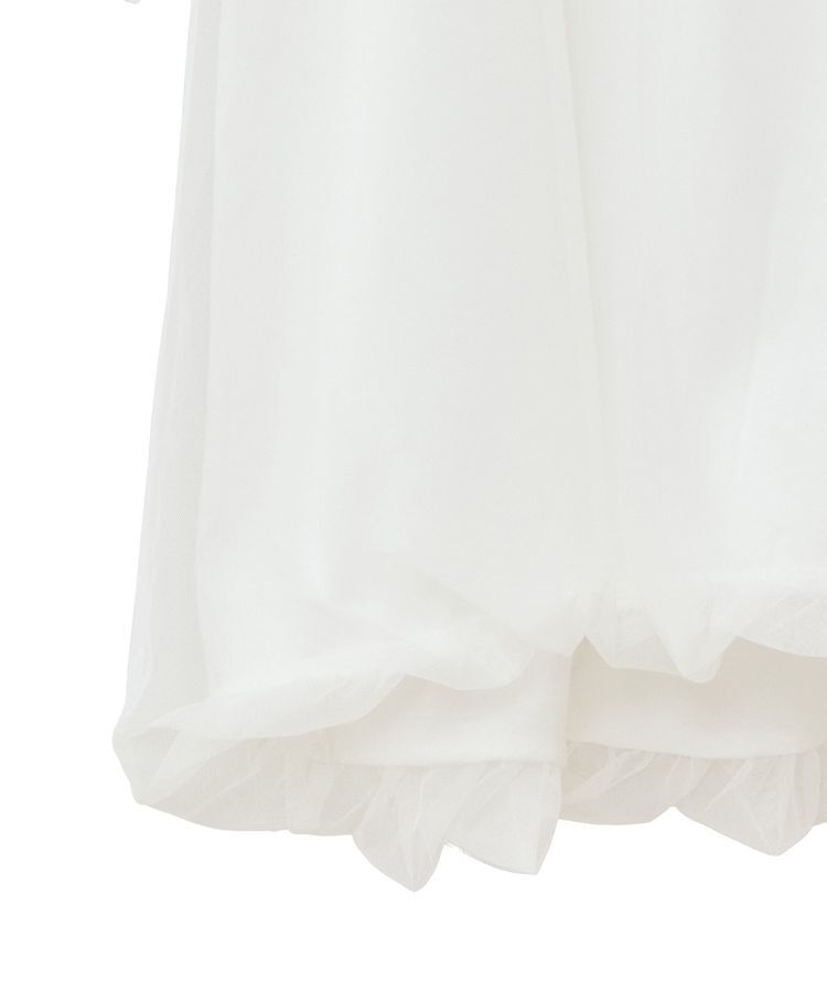 Green Parks「チュールドッキングバルーン5分袖プルオーバー」|Tシャツ・カットソー|