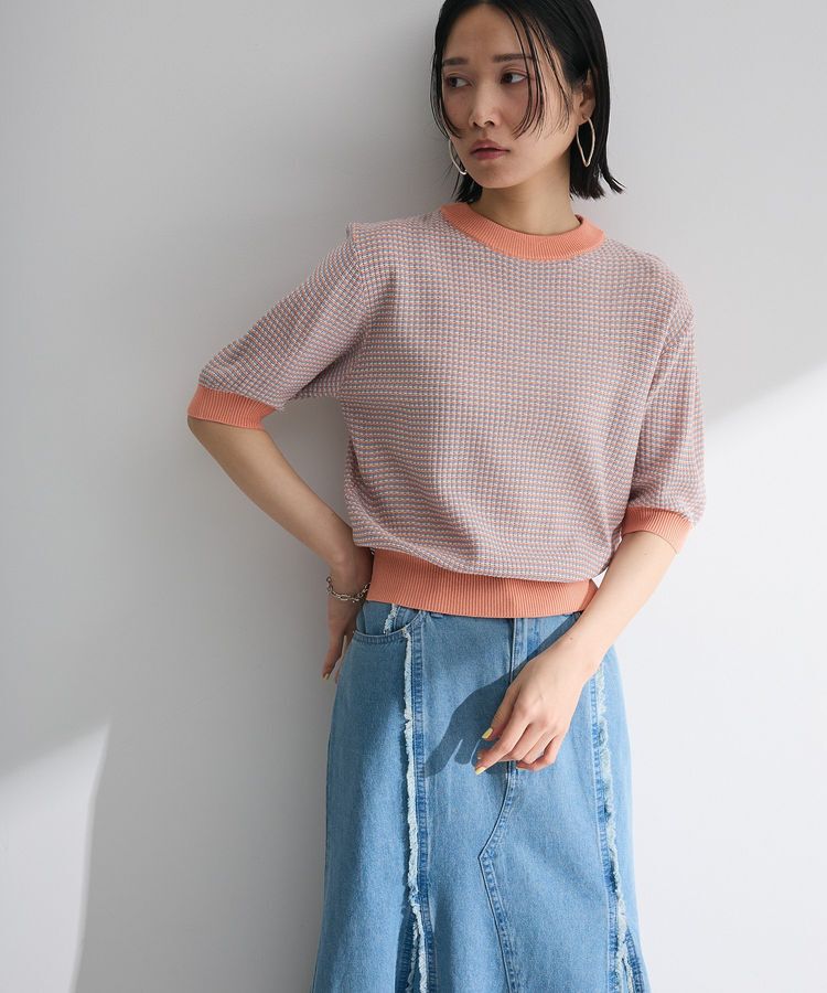 Green Parks「・swing by マルチカラージャカードニット」|Tシャツ・カットソー|