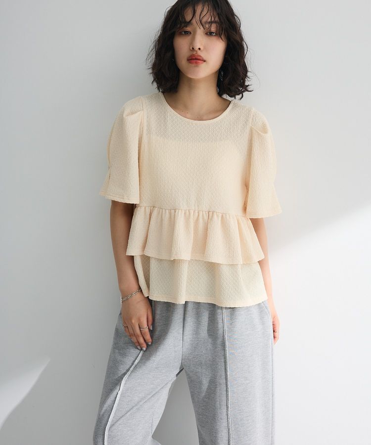 Green Parks「・PetitFleur 2wayダイヤ柄プルオーバー」|Tシャツ・カットソー|