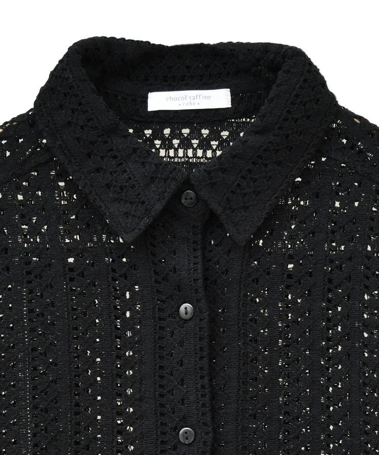 Green Parks「インド綿 衿付きレースシャツ」|シャツ・ブラウス|