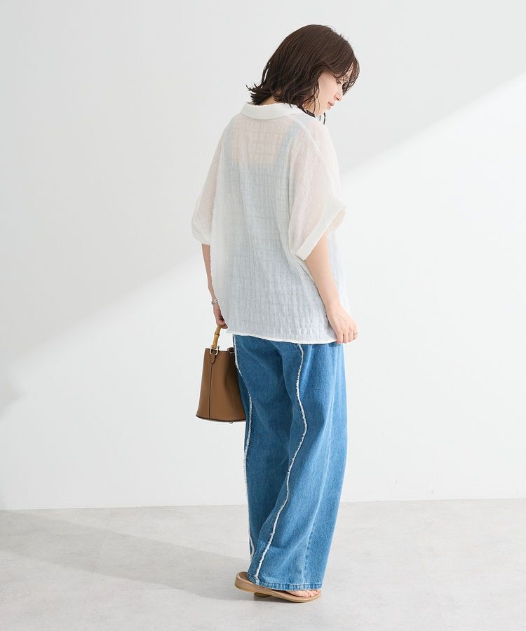 Green Parks「シアーシャーリングフレンチスリーブシャツ」|シャツ・ブラウス|