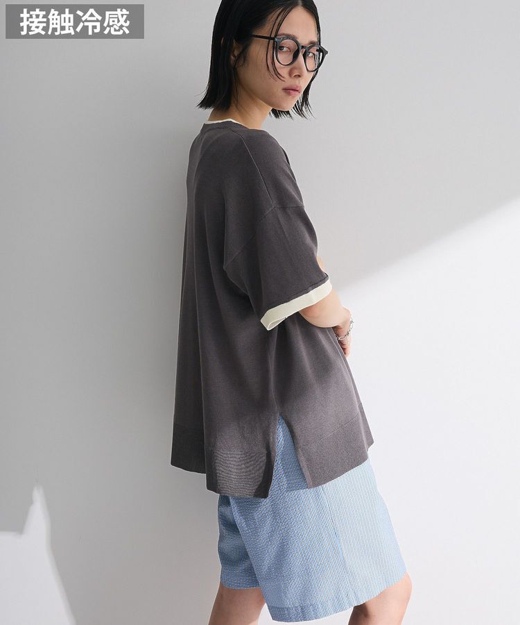 Green Parks「冷やっとすずやかレイヤーニットプルオーバー」|ニット・セーター|Gray