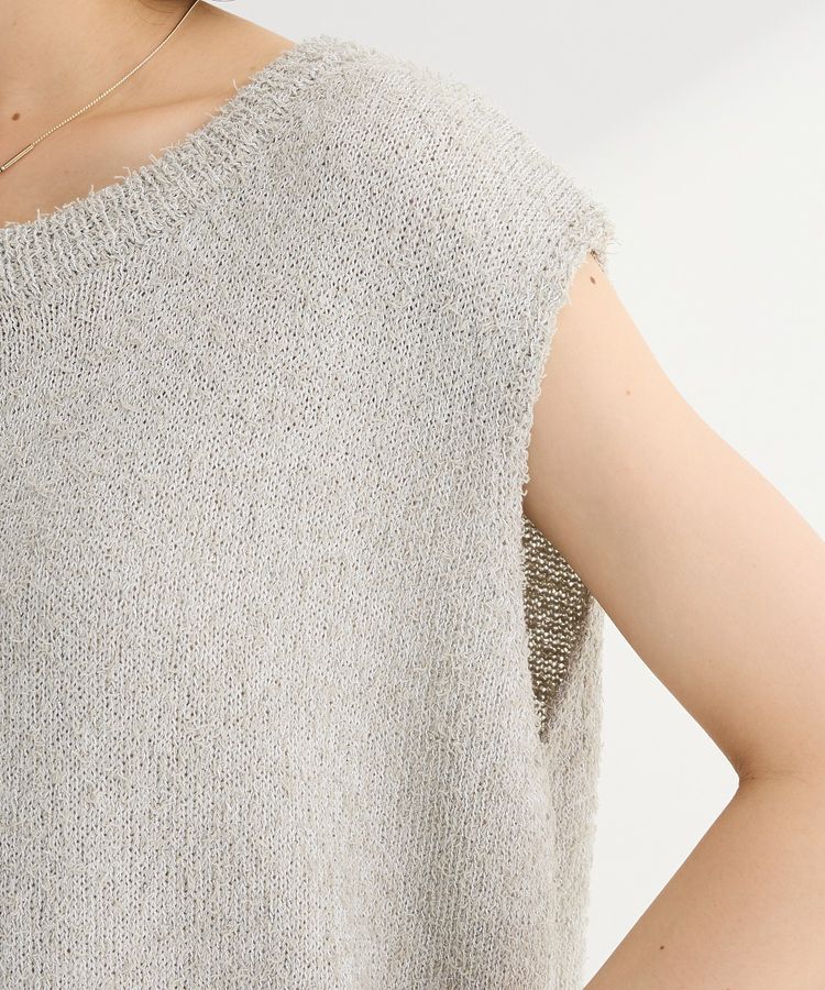 Green Parks「ツィード風金釦ニットベスト」|ベスト・ジレ|