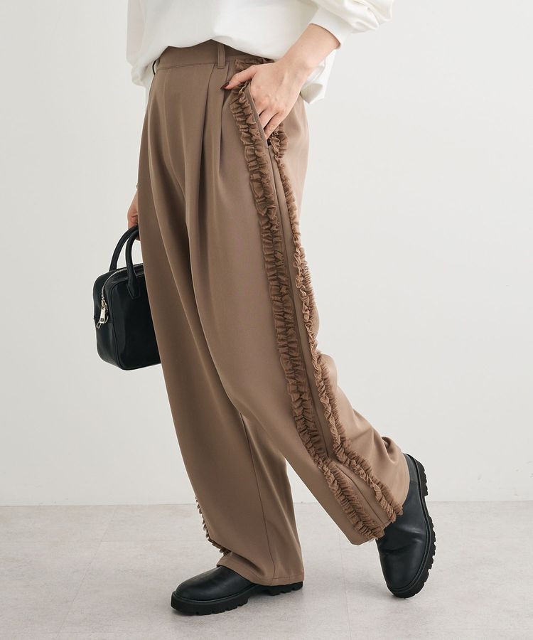 Green Parks「・swing by サイドフリルワイドパンツ」|その他|