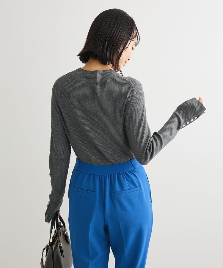 Green Parks「袖口金釦リブニットプルオーバー」|ニット・セーター|