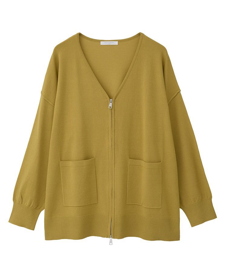 Green Parks「アンチピリングゆるzipカーディガン」|カーディガン|