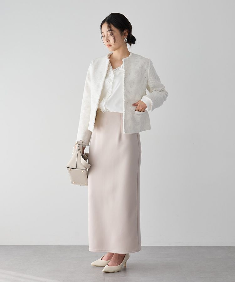 YECCA VECCA「ダンボールニットナロースカート」|タイト|