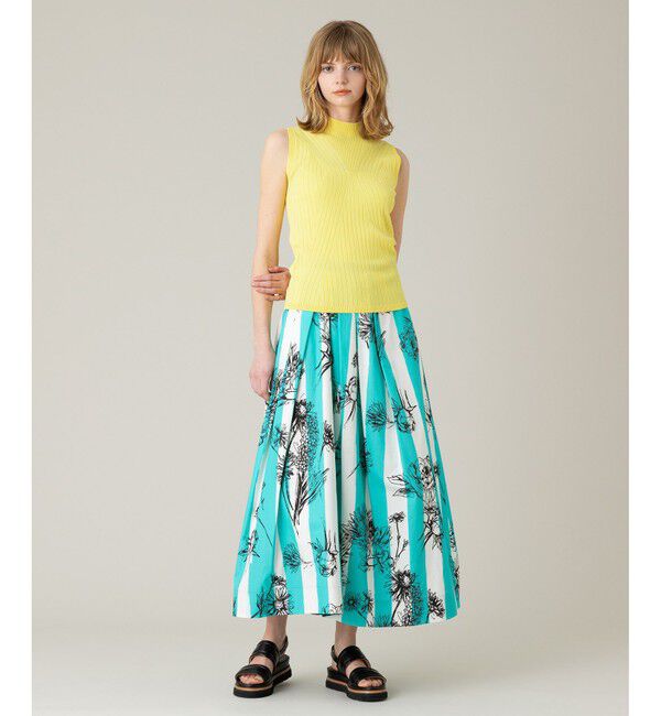 LOULOU WILLOUGHBY「【LOULOU WILLOUGHBY】リブキリカエモックネックプルオーバー」|ニット・セーター|