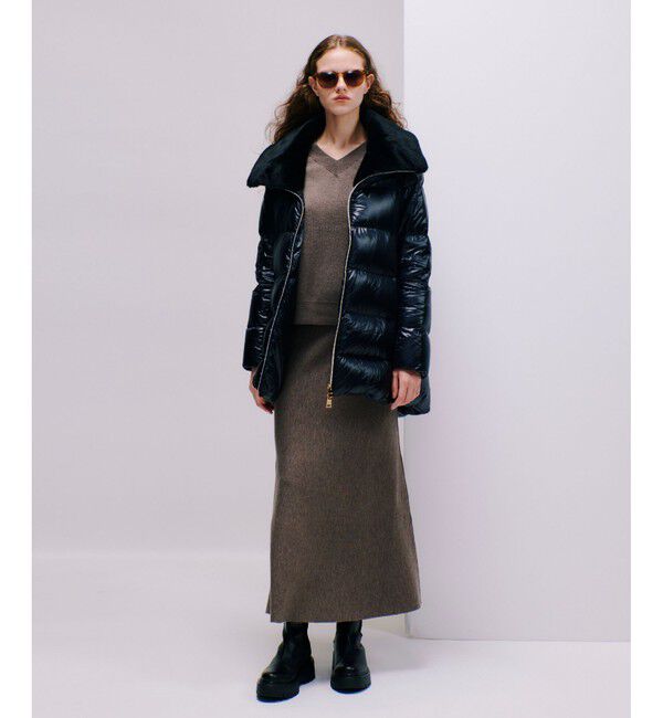 allureville「【セットアップ対応可能】ウール混Wフェイスナローマーメイドスカート」|スカート|