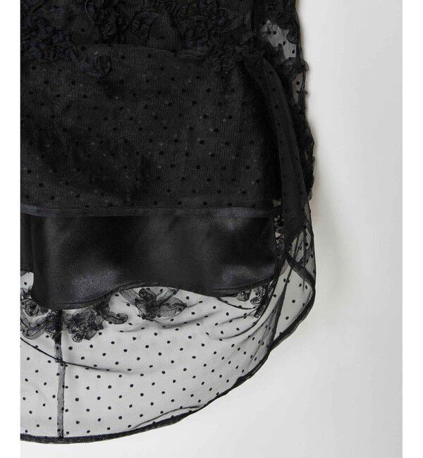 LOULOU WILLOUGHBY「【LOULOU WILLOUGHBY】ドットフラワーシシュウノースリワンピース」|ワンピース|