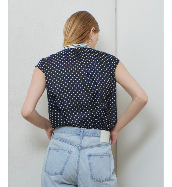 allureville「パネルドットプリントボウタイブラウス」|シャツ・ブラウス|