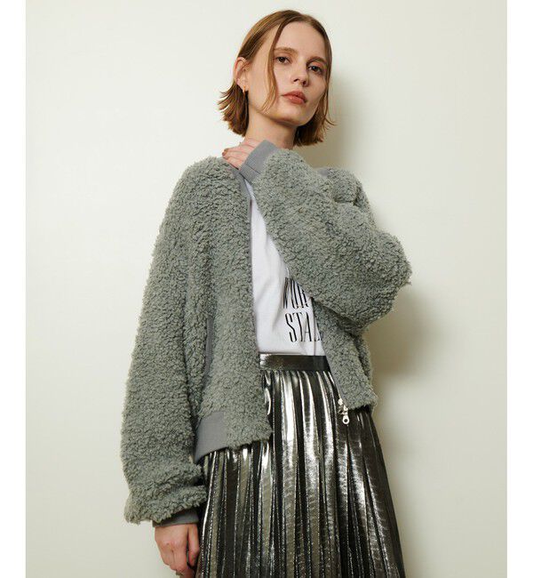 allureville「ニットボアブルゾン」|ブルゾン・スタジャン|