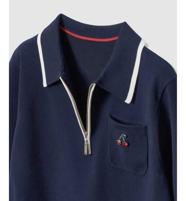 LOULOU WILLOUGHBY「【LOULOU WILLOUGHBY】CHERRY ビジューポロ」|ポロシャツ|