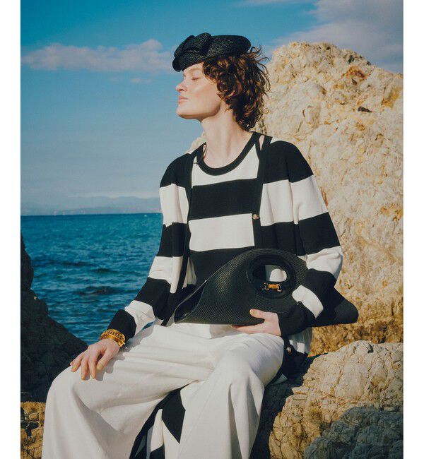 LOULOU WILLOUGHBY「【LOULOU WILLOUGHBY】カノコワイドボーダーカーデワンピース」|カーディガン|