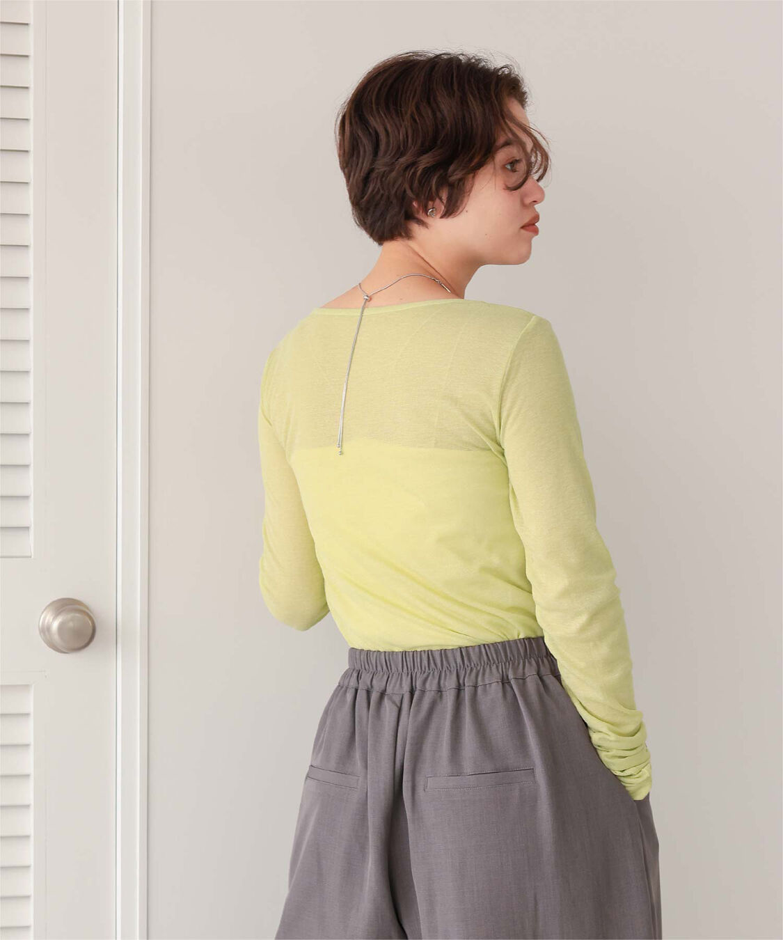 titivate「着心地抜群シアーボートネックトップス」|Tシャツ・カットソー|