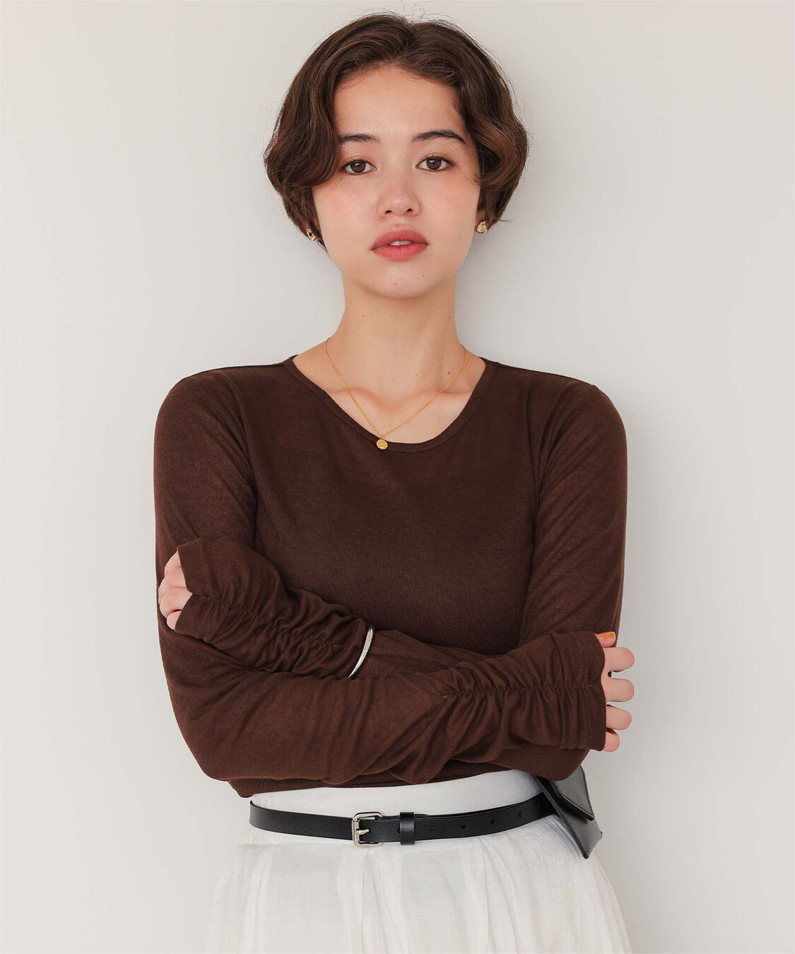 titivate「着心地抜群シアークルーネックトップス」|Tシャツ・カットソー|